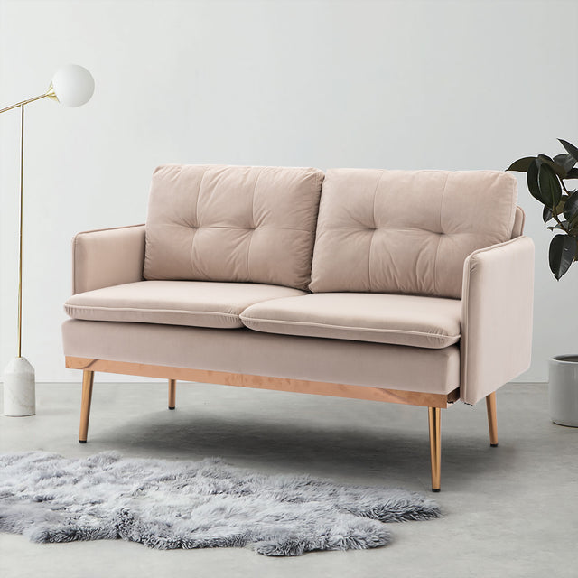 COOLMORE  Velvet  Sofa , Accent sofa .loveseat sofa with Stainless feet