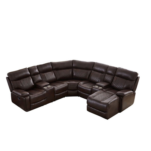 SECTIONAL MOTION SOFA BRWON(W223S00524)