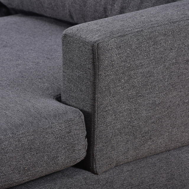 Ustyle Modern Large Upholstered  U-Shape Sectional Sofa, Extra Wide Chaise Lounge Couch,  Grey