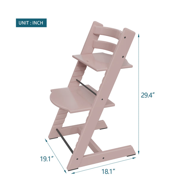 Adjustable solid wood beech baby dining chair detachable baby dinner plate baby multi-functional solid wood learning bench
