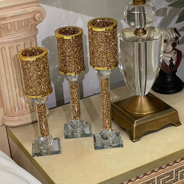 Ambrose Exquisite 3 Piece Candle Holder Set