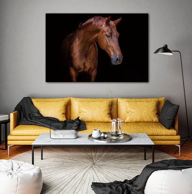 Oppidan Home "Pensive Mare" Acrylic Wall Art (32"H X 48"W)