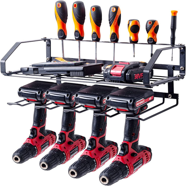 Power Tool Organizer for Garages and Warehouses, Wall Mounted Tool Organizer for Storing Drill Bits and Screwdrivers, Clearance Tools for Cordless Drills