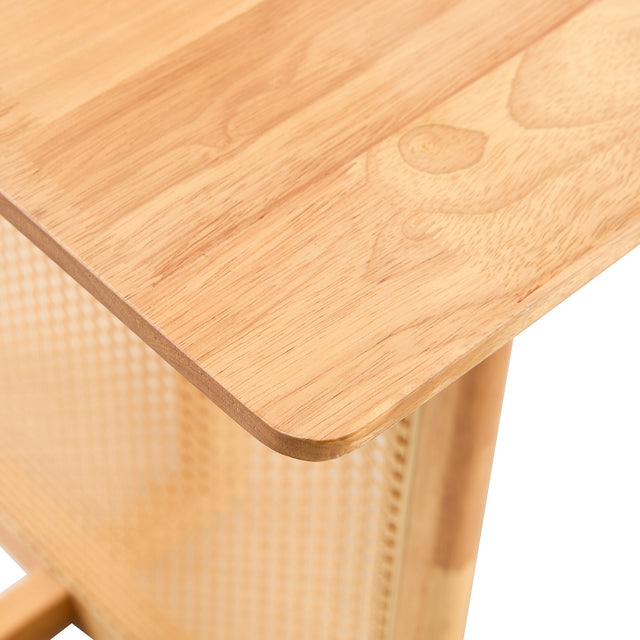 Dining Table.Chinese-style Rural Retro MDF Dining Table, Simple Modern Imitation Rattan Dining Table, Wooden Dining Table, Office Table.Suitable for Dining Room, Living Room and Office