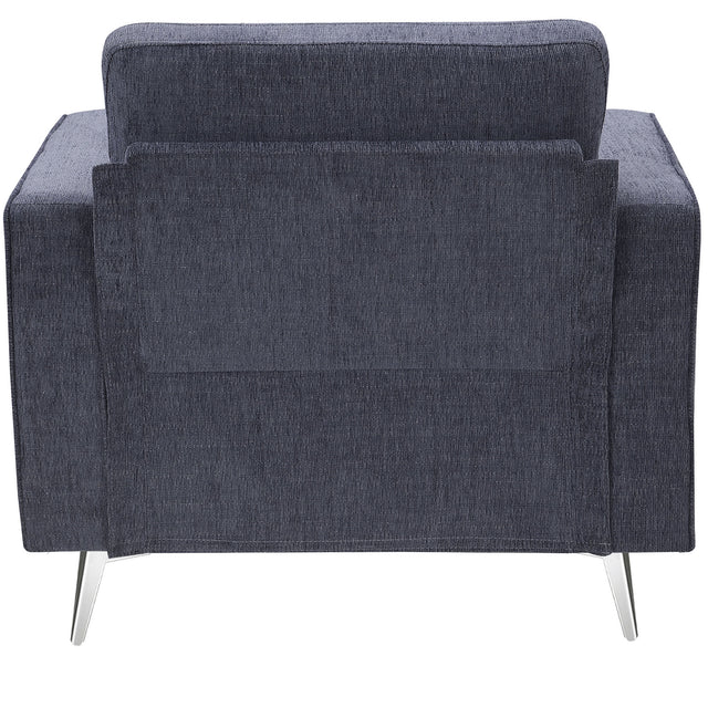 [VIDEO provided] [New]Modern 3-Piece Sofa Sets with Sturdy Metal Legs,Chenille Upholstered Couches Sets Including 3-Seat Sofa, Loveseat and Single Chair for Living Room Furniture Set (1+2+3 Seat)