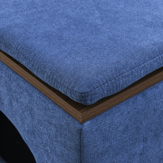 [Video] Welike 25"W Modern design hollow storage ottoman, upholstery, coffee table, two small footstools, easy storage and wide use