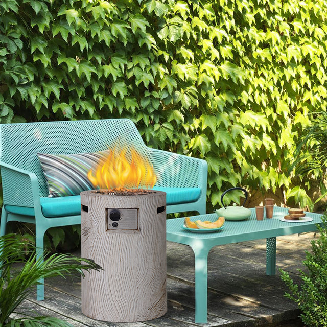 25'' Ore Powder 30,000BTU Adjustable Flame Propane Gas Fire Table with Waterproof Cover