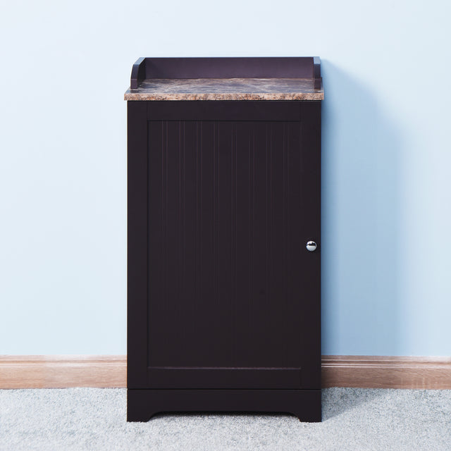 Bathroom Cabinet Wooden Living Room Espresso cabinet with a Door