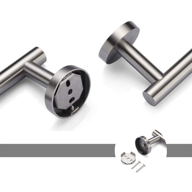 Toilet Paper Holder Brushed Nickel SUS304 Stainless Steel Rustproof Wall Mounted Toilet Roll Holder, Modern Tissue Roll Dispenser Round for Bathroom Kitchen Washroom