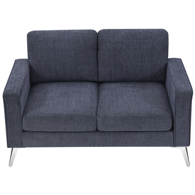 [VIDEO provided] [New]Modern 3-Piece Sofa Sets with Sturdy Metal Legs,Chenille Upholstered Couches Sets Including 3-Seat Sofa, Loveseat and Single Chair for Living Room Furniture Set (1+2+3 Seat)