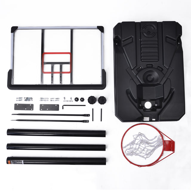 Portable Basketball Hoop & Goal, Outdoor Basketball System with 6.6-10ft Height Adjustment for Youth, Adults