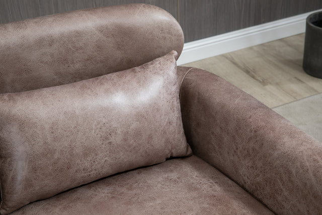 51"W Classical Loveseat Small Sofa Small Mini Room Couch Two-Seater Sofa With 2 Throw Pillows Black Metal Legs for Small Space Office Studio Apartment Bedroom, Taupe Bronzing Suede