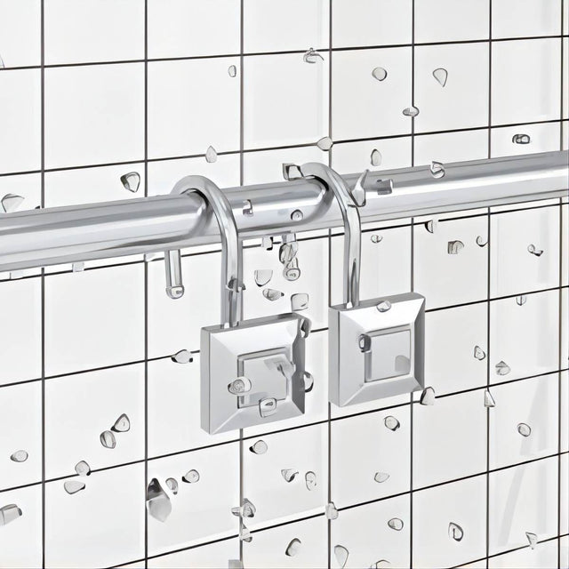 Silver Shower Curtain Hook, Zinc Alloy Hook,  Set of 12