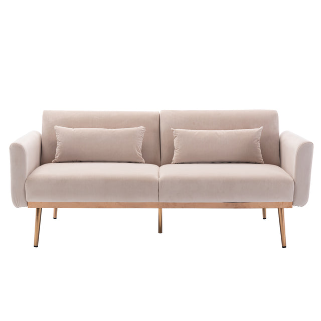 COOLMORE  Velvet  Sofa , Accent sofa .loveseat sofa with  metal  feet