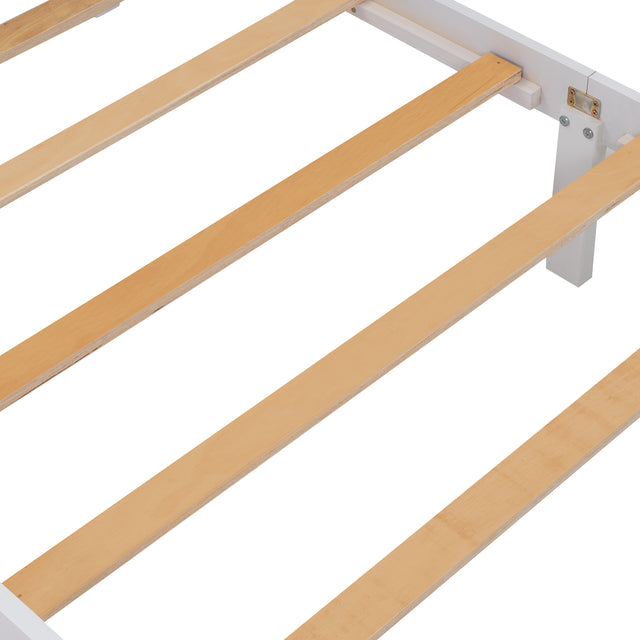 Twin Size Platform Bed with Drawer, White(New SKU:WF288467AAK)