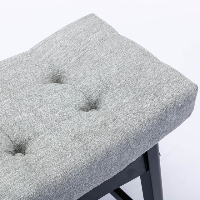 A&A Furniture,Counter Height 25" Stools for Kitchen Counter Backless Faux Leather Stools Farmhouse Island Chairs (25 Inch, Gray,Set of 2), SW1838GY