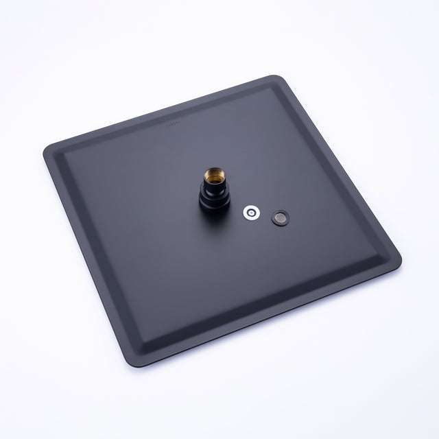 Rainfall 10 inch Shower System Bathroom Luxury Rain Mixer Silver Shower Combo Set Wall Mounted Shower Head Systems with High Pressure Head Hand Held Square Shower Head Polished Chrome Rough-in Valve