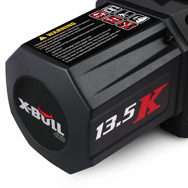 X-BULL 13500 LBS Electric Winch XPV  12V Synthetic Red Rope New Arrival Jeep Towing Truck 4WD