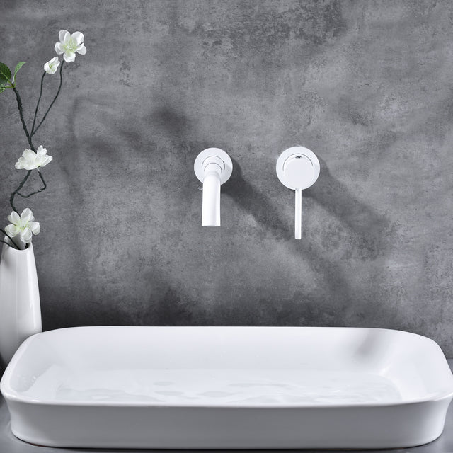 Single Lever Handle Wall Mounted Bathroom Faucet