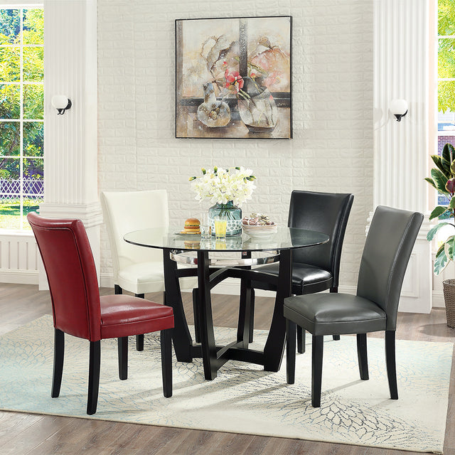 Dining chair (grey breathing leather)
