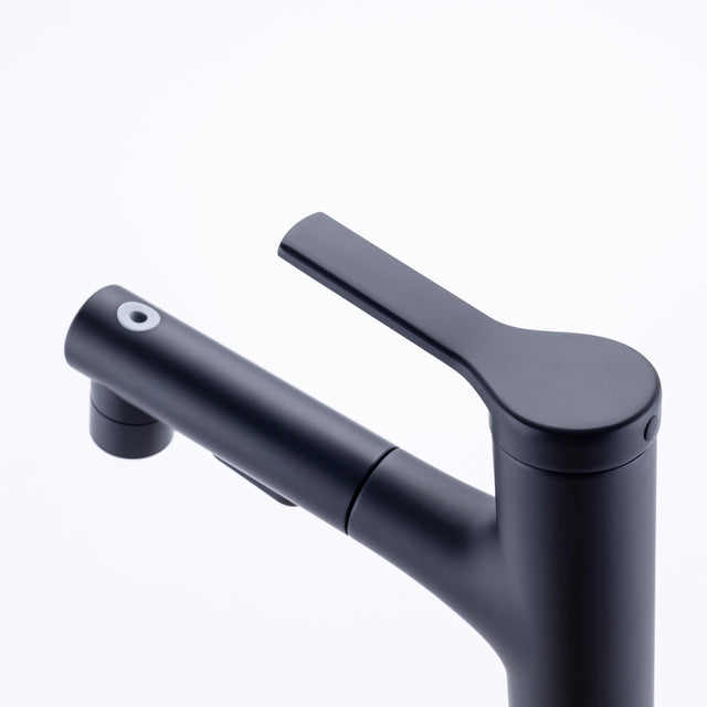 Single Hole Bathroom Faucet with Pull Out Sprayer, Dual Spray Modes, Solid Brass Polished Chrome Bathroom Faucet for Sink, Modern One Handle Bath Vanity Faucet with Face Basin Mixer Tap\\nVisit the YI