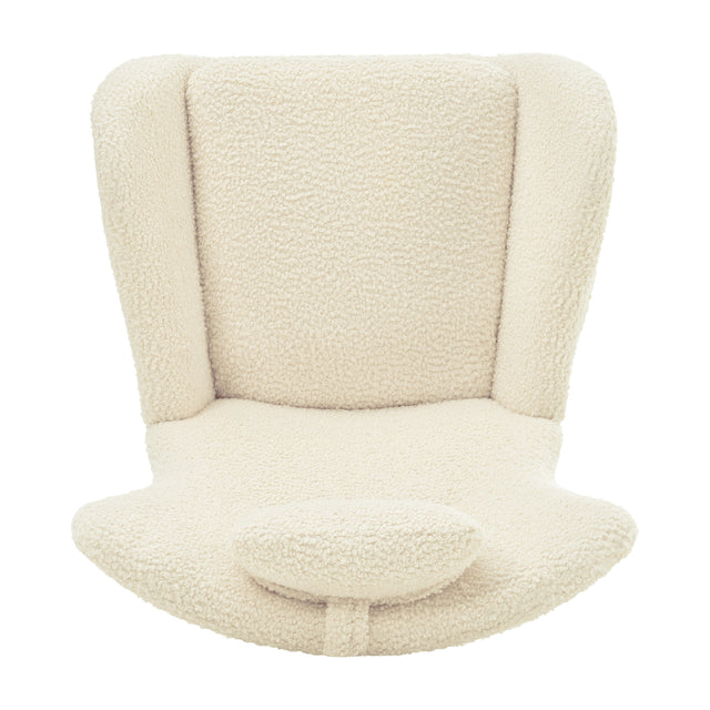 Rocking Chair - with rubber leg and cashmere fabric, suitable for living room and bedroom