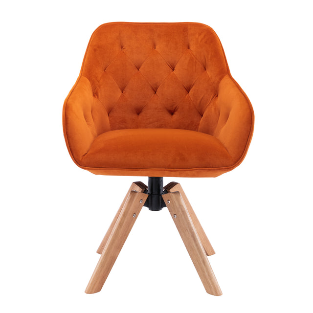 COOLMORE Solid Wood Tufted Upholstered Armless  home office  chair