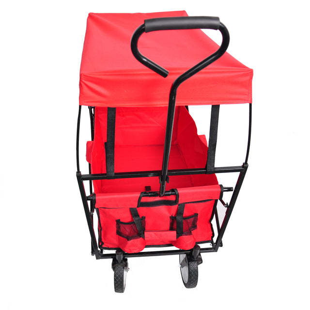 Garden Shopping Beach Cart folding wagon（red）