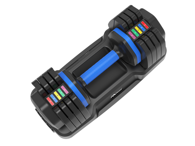 Adjustable Dumbbell - 55lb x2 Dumbbell Set of 2 with Anti-Slip Handle, Fast Adjust Weight by Turning Handle with Tray, Exercise Fitness Dumbbell Suitable for Full Body Workout