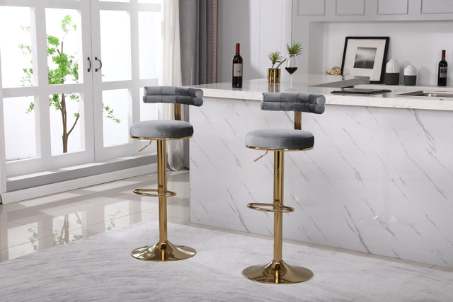 Bar Stools with Back and Footrest Counter Height Dining Chairs (2PCS/CTN)