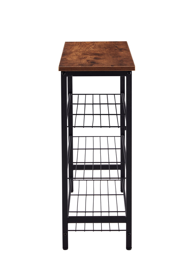 DN 4-Tier Metal Shoe Rack, Modern Multifunctional Shoe Storage Shelf with MDF Top Board,  1 pc per carton