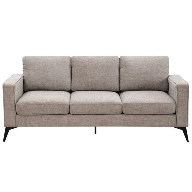 [VIDEO provided] [New]Modern 3-Piece Sofa Sets with Sturdy Metal Legs,Chenille Upholstered Couches Sets Including 3-Seat Sofa, Loveseat and Single Chair for Living Room Furniture Set (1+2+3 Seat)