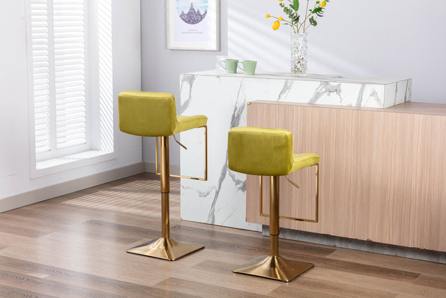 SUPERJARE Bar Stools  - Swivel Barstool Chairs with Back, Modern Pub Kitchen Counter Height，velvet ( 1pc/ctn )