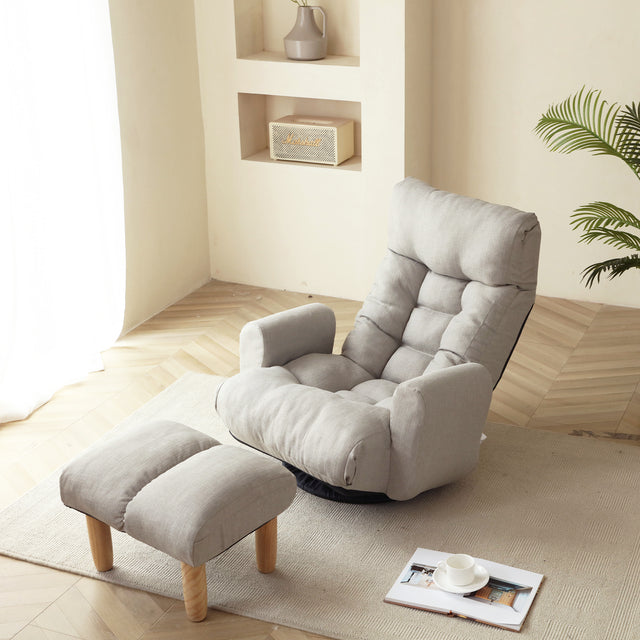 Adjustable head and waist, game chair, lounge chair in the living room, 360 degree rotatable sofa chair，Rotatable seat Leisure Chair deck chair,Leisure sofa and lounge chair combination