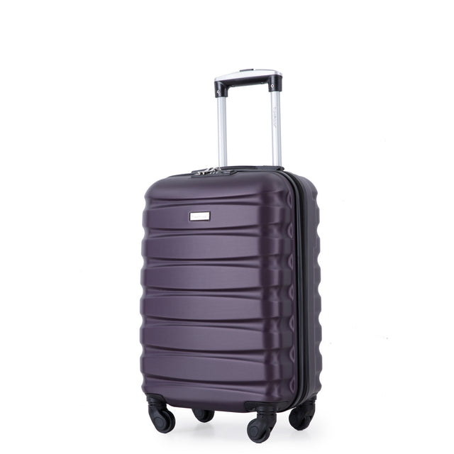 20" Carry on Luggage ABS Lightweight Suitcase, Spinner Wheels, TSA Lock, Purple