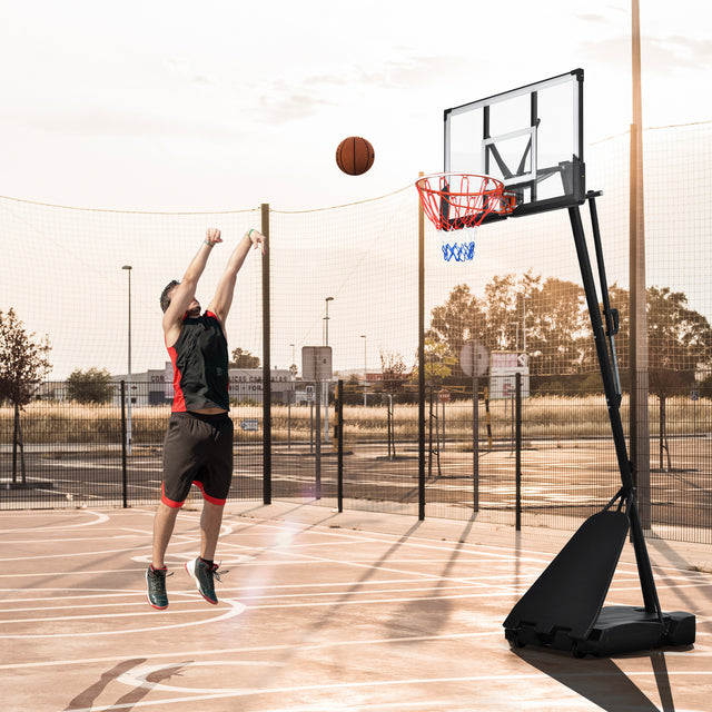 Portable Basketball Hoop Basketball System 8-10ft Height Adjustable for Youth Adults LED Basketball Hoop Lights, Colorful lights, Waterproof，Super Bright to Play at Night Outdoors,Good Gift for Kids
