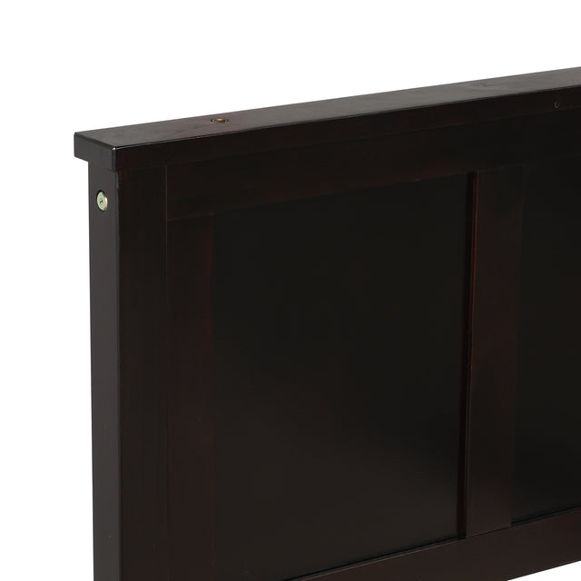 Platform Storage Bed, 2 drawers with wheels, Twin Size Frame, Espresso (New SKU：WF283062AAP)