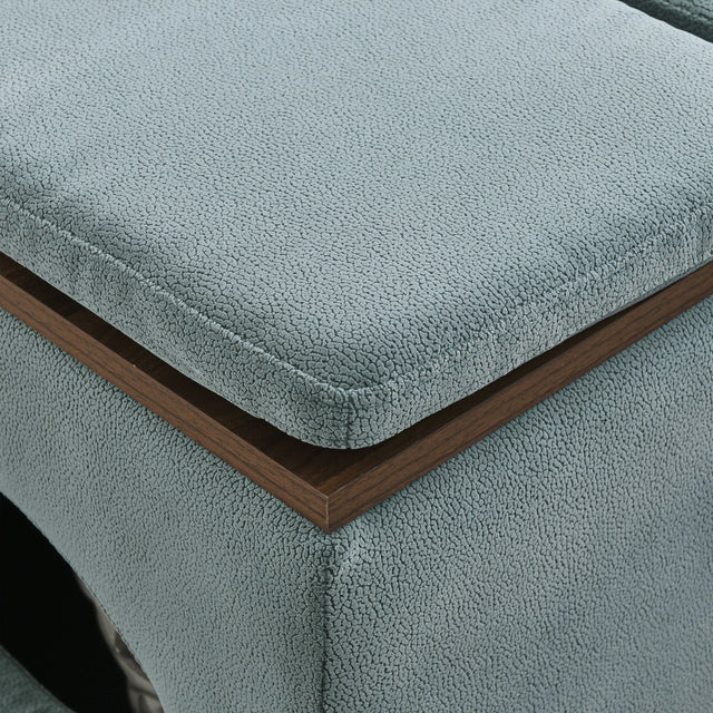 [Video] Welike Waterproof, oil-proof, scratch-proof 25"W Modern design hollow storage ottoman, upholstery, coffee table, two small footstools, easy storage and wide use