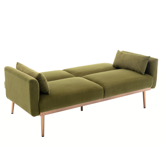 COOLMORE  Velvet  Sofa , Accent sofa .loveseat sofa with Metal  feet