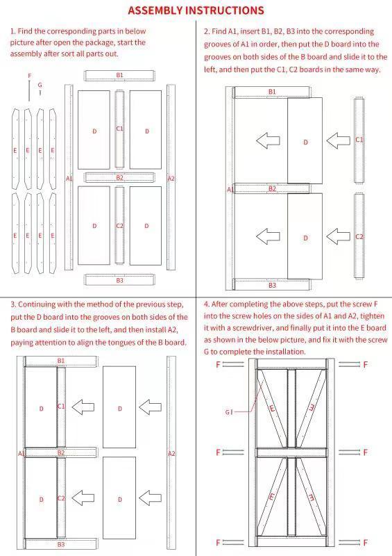 CRAZY ELF 36" x 84" Star Style Wood Primed Standard Barn Door Slab, DIY Unfinished Solid Wood Paneled Door, Interior Single Door Slab, Pre-Drilled Ready to Assemble