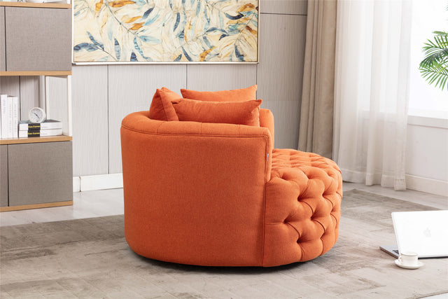 Modern  Akili swivel accent chair  barrel chair  for hotel living room / Modern  leisure chair Orange