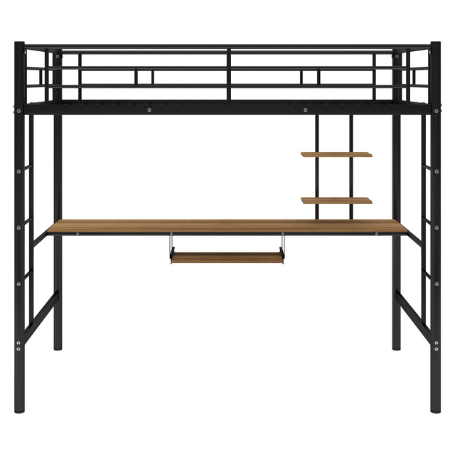 Loft Bed with Desk and Shelf , Space Saving Design,Twin（OLD SKU:MF193081AAB）