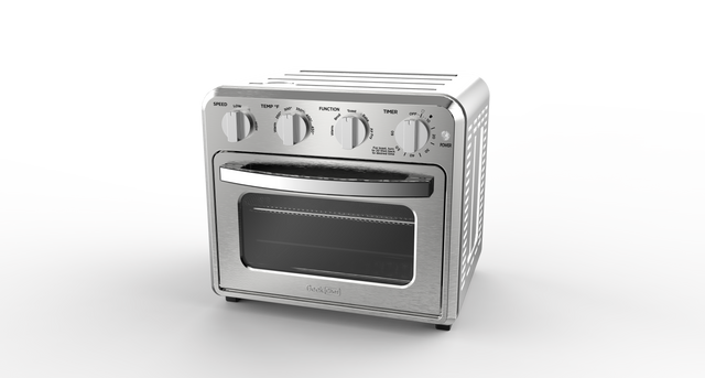 Geek Chef Air Fryer Toaster Oven Combo, 4 Slice Toaster Convection Air Fryer Oven Warm, Broil, Toast, Bake, Air Fry, Oil-Free, Accessories Included, Stainless Steel, Silver(16QT Air Fryer Oven) Ban on