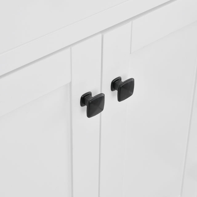 36 Inch W White Bathroom Vanity Set with Faucet and Mirror