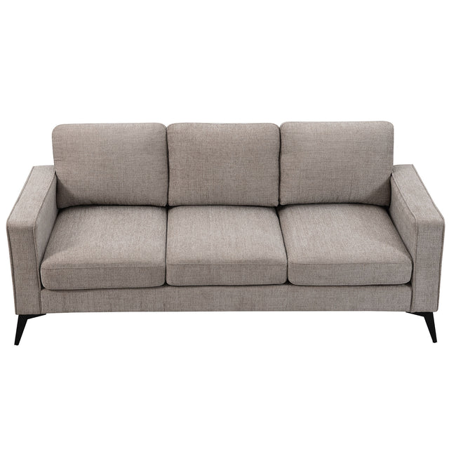 [VIDEO provided] [New]Modern 3-Piece Sofa Sets with Sturdy Metal Legs,Chenille Upholstered Couches Sets Including 3-Seat Sofa, Loveseat and Single Chair for Living Room Furniture Set (1+2+3 Seat)