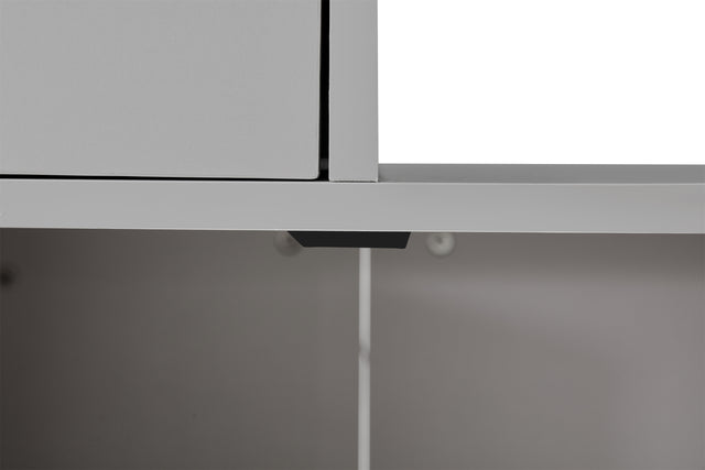 KITCH storage cabinet WHITE-Black, move with roller..