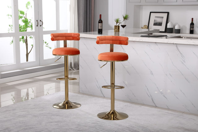 Bar Stools with Back and Footrest Counter Height Dining Chairs (2PCS/CTN)