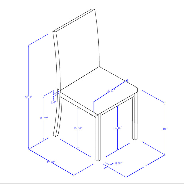 4-piece metal frame dining seats