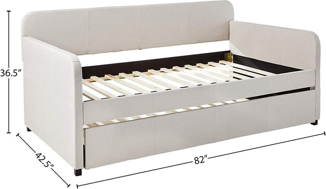 ACME Jagger Daybed & Trundle (Twin Size) in Fog Fabric 39190