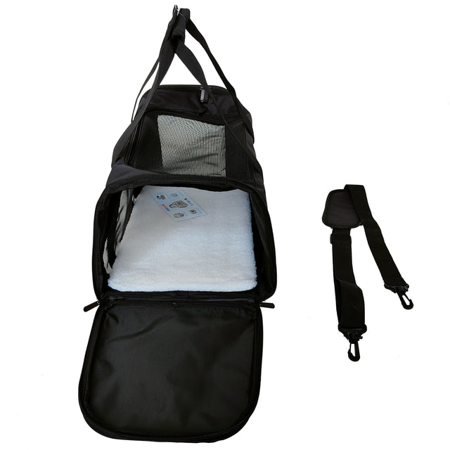 Dog bag Airline Approved Large Soft-Sided Collapsible Pet Travel Carrier for Dog Puppy,Cats,2 Kitty,Portable Dog Travel Carrier with 5 Doors,1 Storage Pockets,Removable Pads Easy to clean up